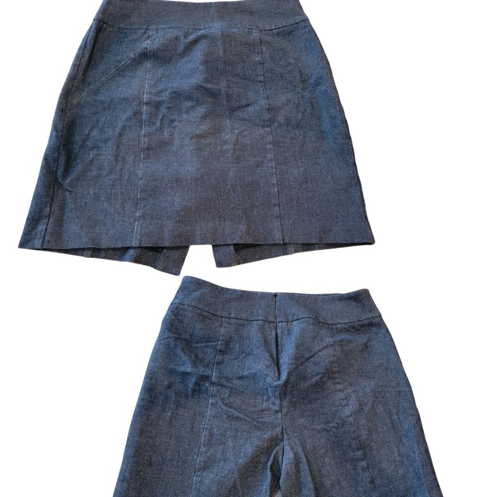Banana Republic Blue Stretch Denim Mini Skirt